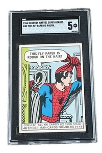 1966 Donruss Marvel Super Heroes #40 Spider-Man SGC 5 Rookie - Nice Eye Appeal - Picture 1 of 2