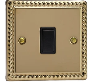 2 * Varilight - Interruttore intermedio 1G ottone georgiano - XG7B - Foto 1 di 3