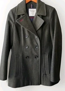 Tommy Hilfiger Mujer Mezcla de Lana Doble Pecho Chaquetón Abrigo Chaqueta Talla M - Imagen 1 de 6