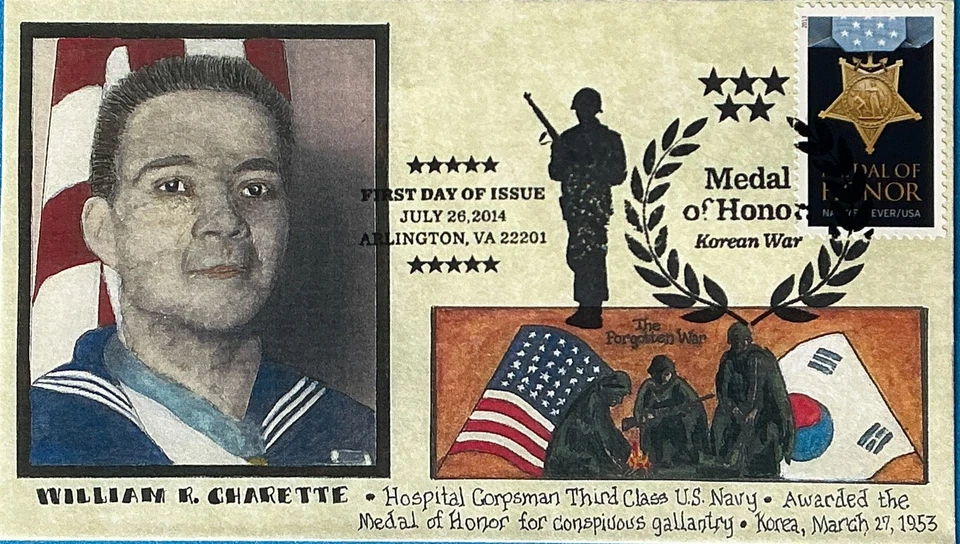 4822A 荣誉勋章 海军朝鲜战争医院 Corpsman William Charette  — 第 1/1 张图片
