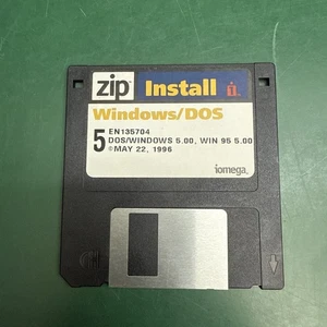 Vintage Iomega Zip Install 3.5" Disk DOS / WIN / WIN95 5.20 1996 - Picture 1 of 2