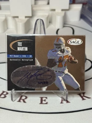 2000 Sage - Autographs Tee Martin #A26 Bronze /650 (AU, RC) - Image 1 of 2