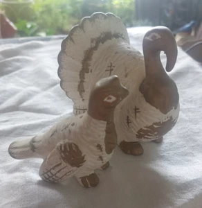 Vintage Turkey Salt And Pepper Shaker Set (Tom Gobbler & Hen) Made In Japan 4” - Picture 1 of 11