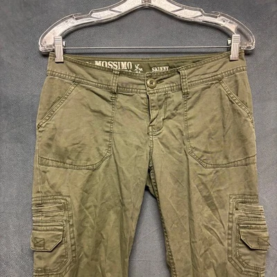 Pantalones cargo ajustados verdes Mossimo para mujer talla 3 bolsillos utilitarios patinador militar Foto 1 de 4
