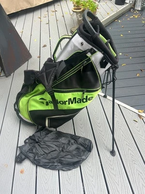 TaylorMade Stand Bag 5-Way divider system, Black lime green silver w/Rain hood - Изображение 1 из 4