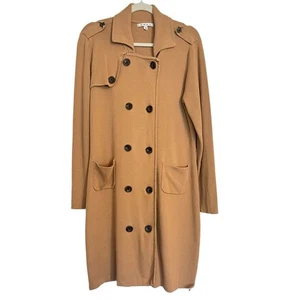 Cabi Full Length Sweater Cardigan Pea Coat Button Long Duster NO BELT Size L - Picture 1 of 8