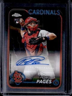 2024 Topps Chrome Update Pedro Pages Auto RC Rookie #AC-PP Cardinals - Image 1 of 2