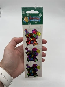 Pegatinas Selladas Sandylion Feliz Año Nuevo Vacaciones Prismáticas - Imagen 1 de 2