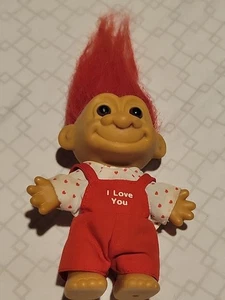 RUSS 4¼” BERRIE BOY I LOVE YOU VALENTINES SENTIMENT TROLL (18201) - Picture 1 of 2
