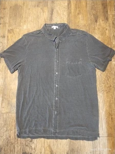 James Perse Standard Collard Full Button Up Shirt Gray Size 3 - Picture 1 of 2