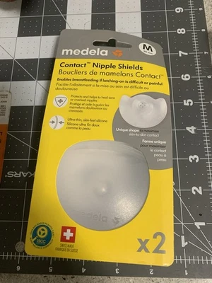 Pack de 2 protectores para pezones de contacto Medela (tamaño mediano 20 mm) ~ sin abrir Foto 1 de 4