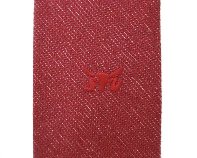 Corbata Punk Ajustada Tweedy Rojo Sergio Valente Nueva Ola Años 80 De Colección Logo Bordado 1.75 Foto 1 de 4