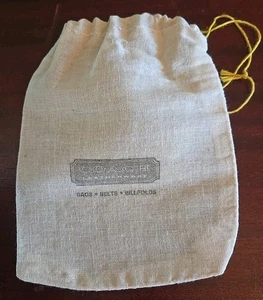 Vtg Coach Protective Dust Bag Belts Billfolds Cream Drawstring 7" x 6" - Picture 1 of 6
