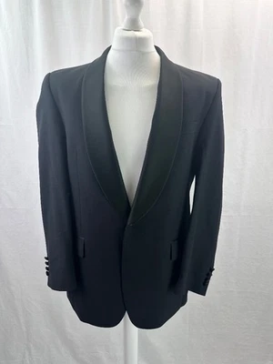 Blazer Daniel Hechter preto forro de lã bolinhas masculino Reino Unido M Muito bom estado - Imagem 1 de 4