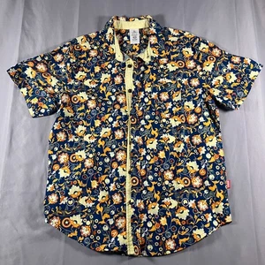 Camisa grande con botones con logotipos de superhéroes con estampado floral de Disney Marvel Avengers para hombre - Imagen 1 de 14