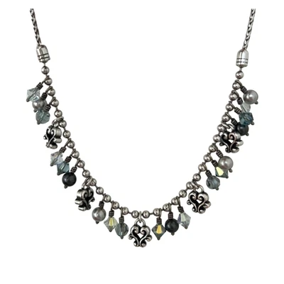 Juego de aretes collar cristal azul enchapado en plata Brighton Cannes Foto 1 de 4