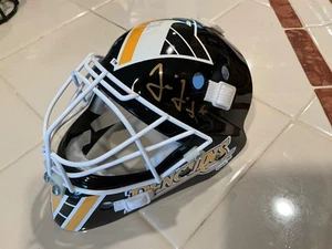 JAROMIR JAGR #68 MARIO LEMIEUX #66 AUTOGRAPHED PITTSBURGH PENGUINS GOALIE MASK - Picture 1 of 4
