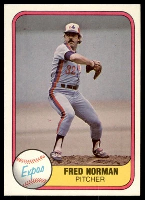 1981 Fleer Fred Norman Montreal Expos #158 - Image 1 of 2
