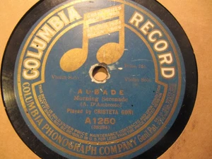 1911 CRISTETA GONI Violin LITTLE SARASATE Marshal Lufsky Flute COLUMBIA A1250 - Foto 1 di 2