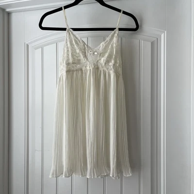 In Bloom Jonquil Lace Chemise Babydoll Bridal Lingerie Sz S Ivory Feminine Sweet - Image 1 of 4