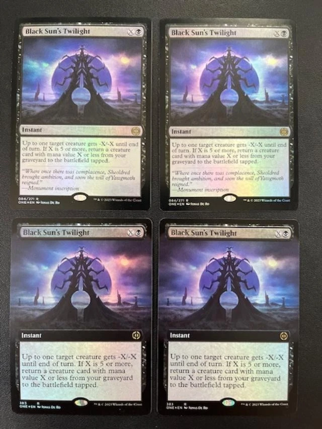 MTG- Black Sun's Twilight x4 - All Will Be One - All FOIL - Image 1 of 1