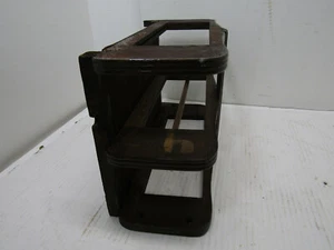 J-1 OLD CAST IRON WHITE TREDDLE SEWING MACHINE RIGHT SIDE WOOD DRAWER CASE - Picture 1 of 4