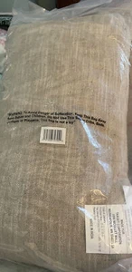 Threshold Studio McGee Beige Chambray Lumbar Throw Pillow Lace Trim New - Picture 1 of 2