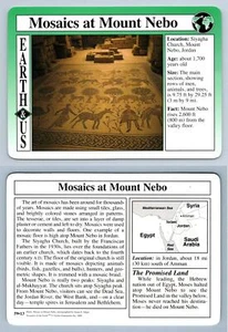 Mosaics At Mount Nebo #59.13 - Earth & Us - Treasures Of The Earth Grolier Card - Picture 1 of 1