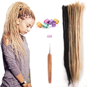20" 100% Human Hair Dreadlocks Extensions Real Natural Dreads Locs for Men/Women - Picture 1 of 27