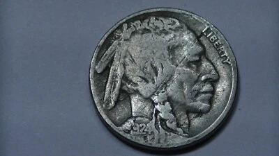 1924 S INDIAN HEAD BUFFALO NICKEL LAMINATION ERROR SAN FRANCISCO - Image 1 of 4