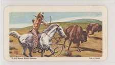 1974 Brooke Bond Red Rose Indians of Canada Tea Running Down Buffalo #23 0t5