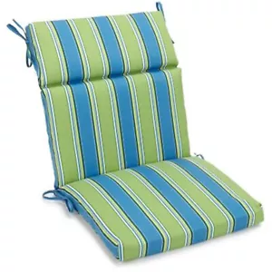 18-inch by 38-inch Spun Polyester Outdoor Squared Seat/Back Chair Cushion - Picture 1 of 1