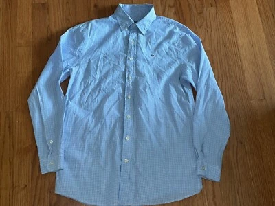 Camisa Boy Vineyard Vines Azul Rosa A Cuadros Abotonada Manga Larga Juvenil XL 18 Foto 1 de 3