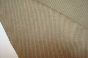 4.6 yd English WOOL Suiting Fabric Luxury 8 oz Super 120s Tan Stripe 166" BTP - Picture 1 of 5