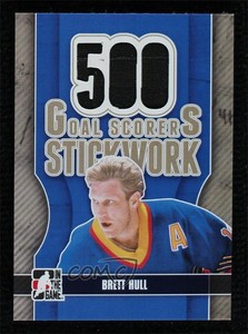 2013-14 ITG Stickwork 500 Goal Scorers Tape Gold 1/1 Brett Hull #GST-03 HOF 7ez