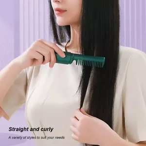 Professional Wireless Hair Straightener Curler Comb Fast Heating Negative Ion St - Picture 1 of 11