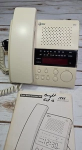 Vintage 1994 AT&T Clock Radio Telephone CRT 340 - Picture 1 of 12