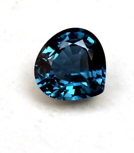Brazil Blue Indicolite Tourmaline 6.75 Ct Certified Heart Cut Loose Gemstone