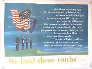 Seltenes USAF HQ SAFOII We Hold These Truths... Poster Geissmann 1968 US Regierung - Bild 1 von 5