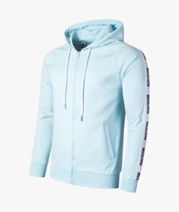 Sudadera con capucha Moschino Tape Logo con cremallera en azul cielo talla XL PRECIO DE VENTA SUGERIDO POR EL FABRICANTE £345 - Imagen 1 de 4