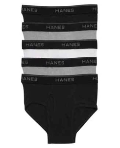 Hanes Ultimate Dyed Brief Big Boys L (14-16) Multi Logo Waistband, Pack of 5 - Picture 1 of 14