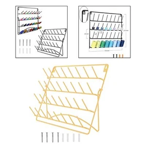 Sewing Thread Rack Large Spools Holder, 32 Thread Iron Metal Display Wall - Picture 1 of 7