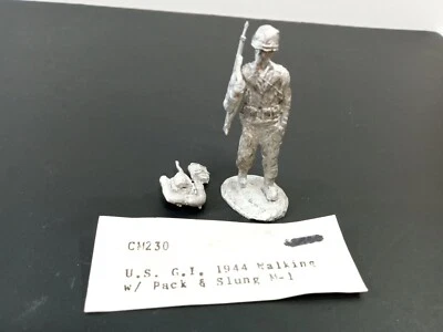 Figura Modelo Militar Vintage Metal Blanco EE. UU. GI 1944 WW2 1:35 Foto 1 de 4