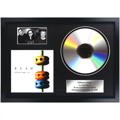 Rush – Different Stages / CD/ Memorabilia / Souvenir in black frame / live album - Image 1 of 4