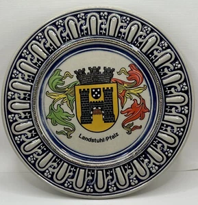 Vintage Gerzit Gerz Steinzeug West Germany Teller mit montiertem Aufhänger - Bild 1 von 5