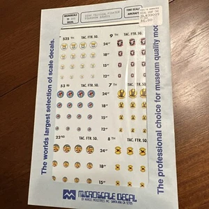 Microscale Decals 720300 1/72 Scale USAF Tactical Fighter Squadron Badges - Picture 1 of 7