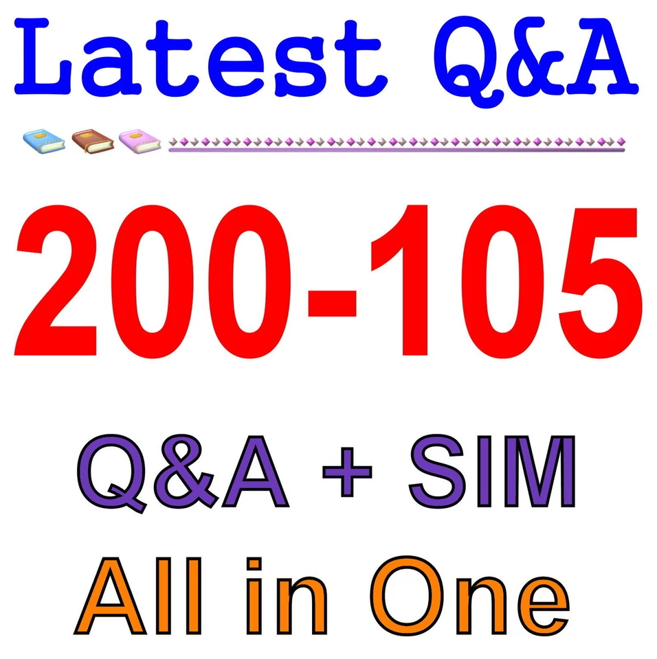 Cisco Best Exam Practice Material for 200-105 Exam Q&A+SIM - Image 1 of 1