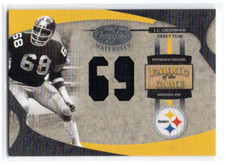 2005 Leaf Certified Materials Fabric of the Game FG46 L C GREENWOOD Steelers /69