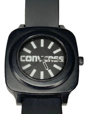 Reloj Converse Keeper 40 mm esfera negra goma unisex WR30M nuevo probado en batería funciona Foto 1 de 4