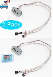 2-Pack: PC Front Panel Dual USB, Audio (Mic Headphone) Ports w/ Connector Cables - Picture 1 of 8
